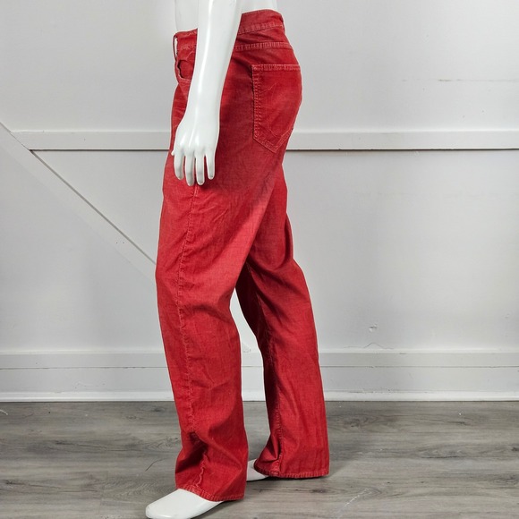 True Religion Geno Slim Straight Corduroy Pants Mens 40 Red - Picture 3 of 12